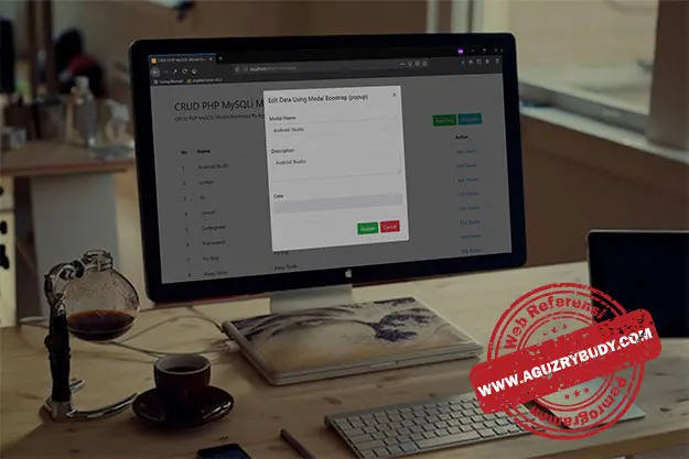 CRUD PHP MySQLi Menggunakan Modal Bootstrap dan Ajax