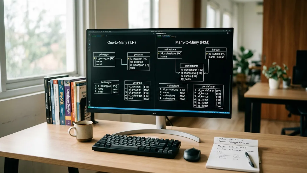 Panduan Desain Relasi Database MySQL One-to-Many dan Many-to-Many
