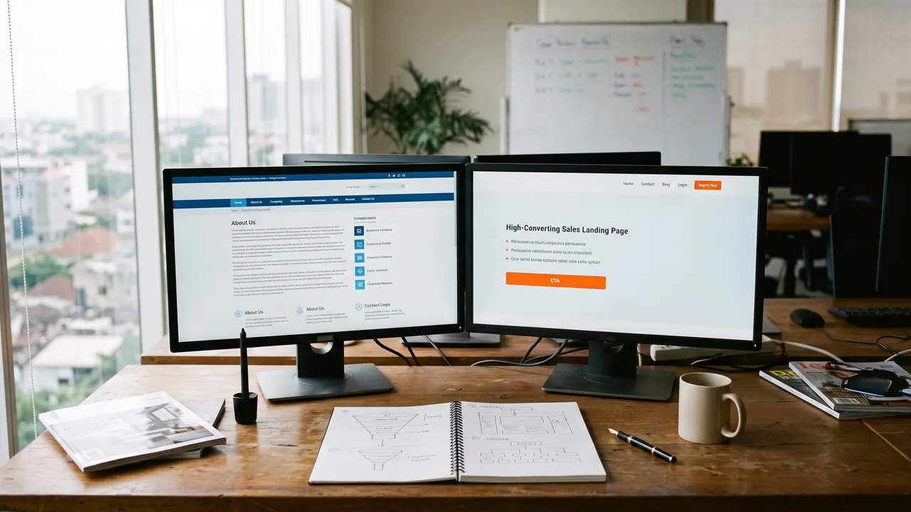 Website Company Profile vs Landing Page: Perbedaan, Fungsi, dan Kapan Menggunakannya
